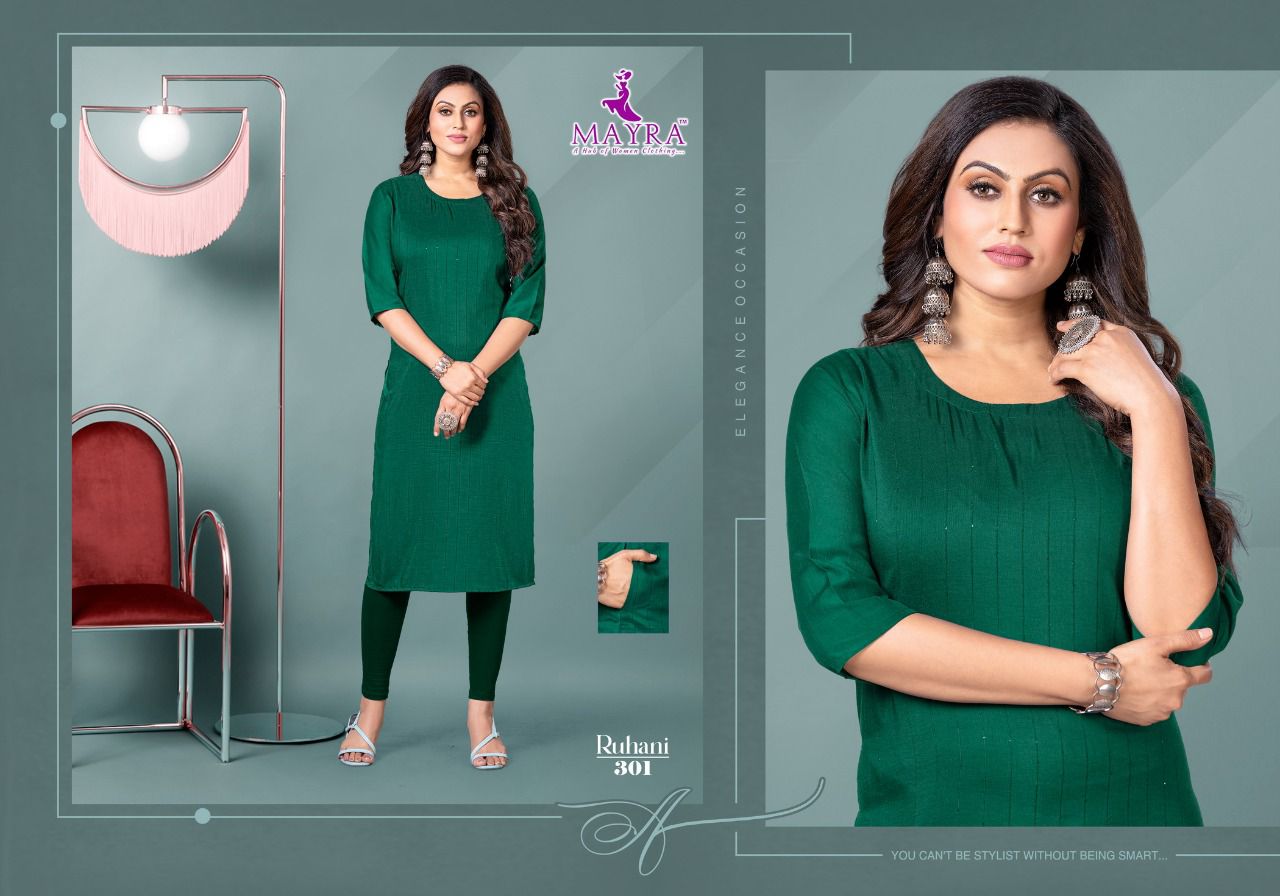 Mayra Ruhani Latest Designer Fancy Ethnic Wear Latest Kurti Collection